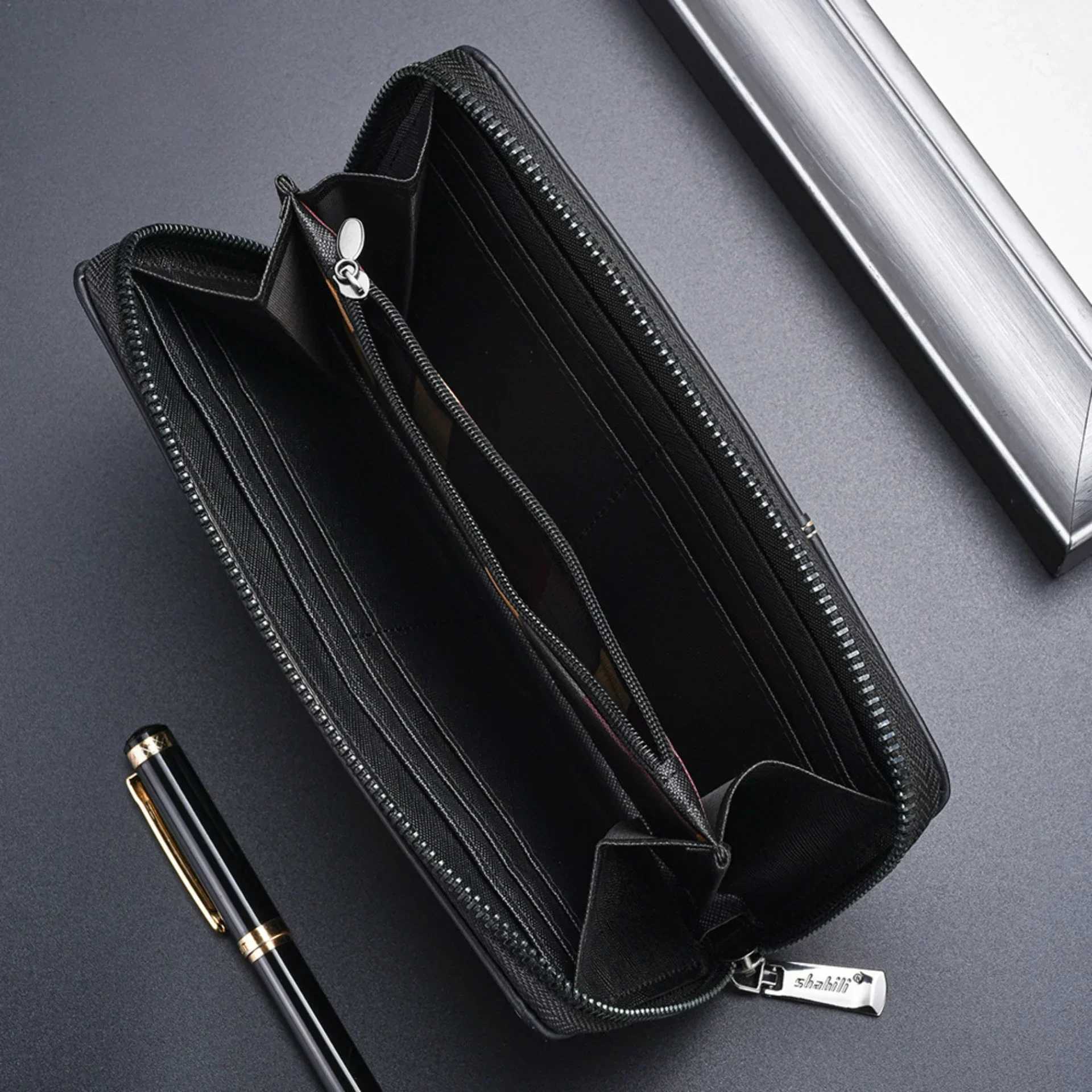 Men Leather Wallets LG Design Casual Purses M Zipper Wallet Coin Card Holders Slim May Bag High Capacity Credit Case Y250707