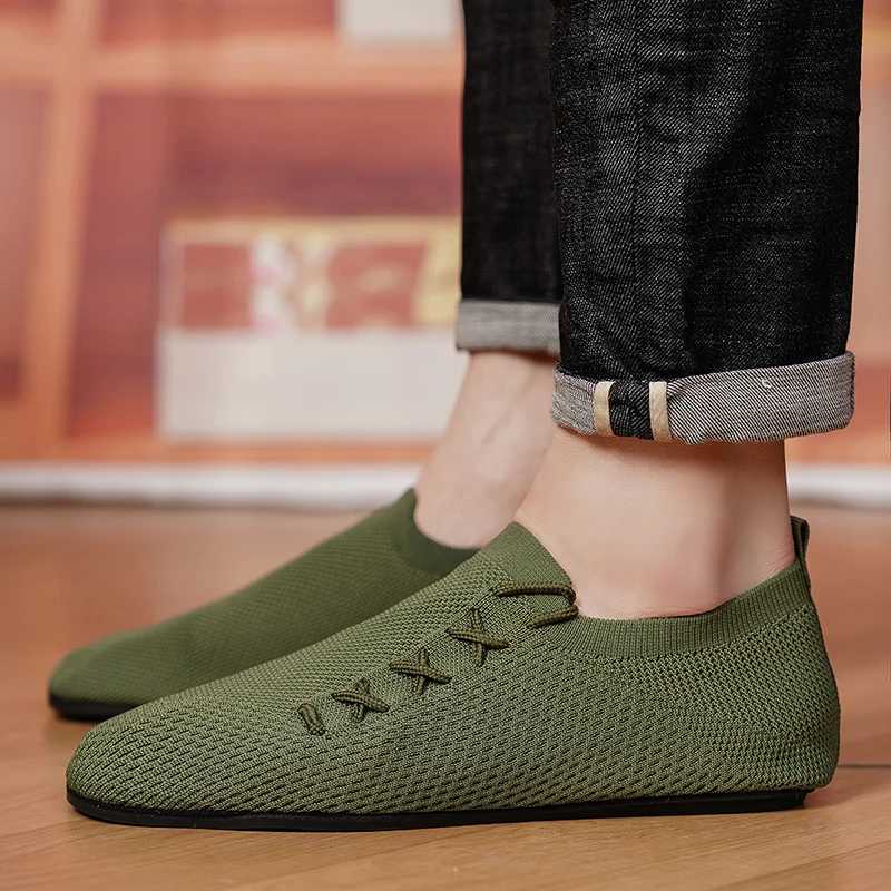 YRZL Thin Bott Breathable Mesh Loafers Men Anti-Slip Driving Shoes Summer Casual Cfortable Walking Shoes Off Mens Y250707