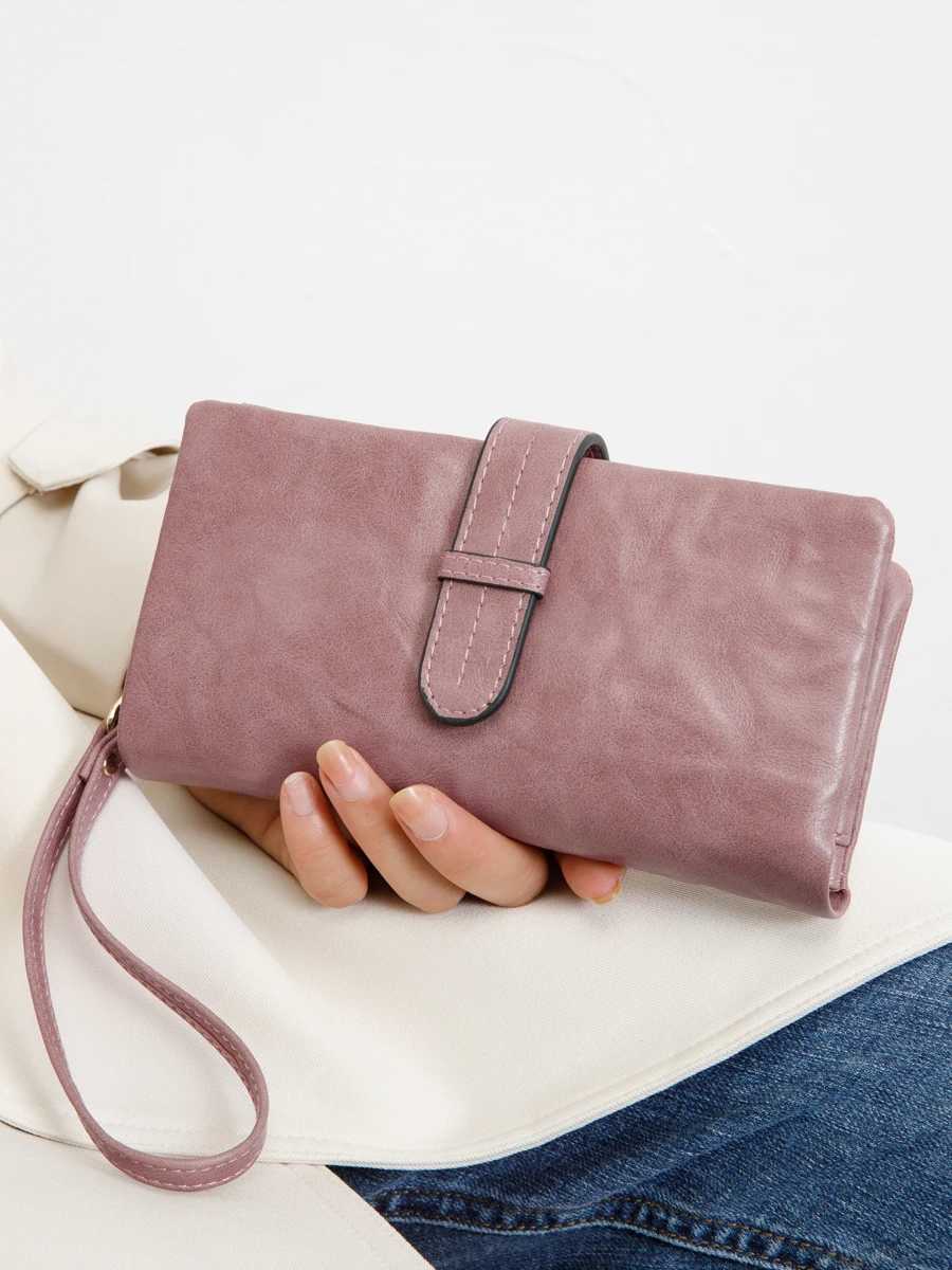 3-fold Wallet for Men Minimalist with Wrist Strap Multi Card Slot Hand Wallet Y250707