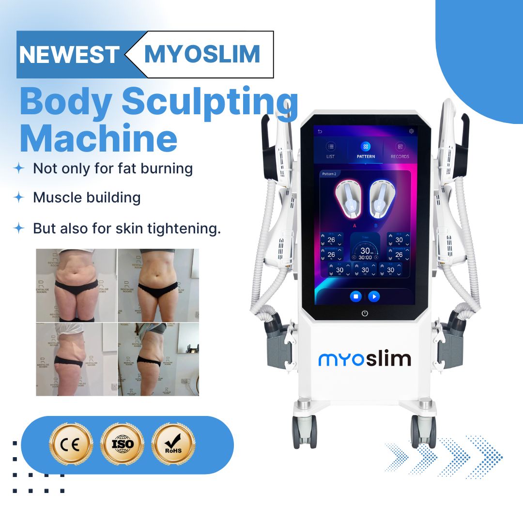 EMS Body Sculpting Equipment Professional Fat Reduction Muscle Toning Myoslim Machine Hi-emt 200HZ Device For Salon Beauty Treatments