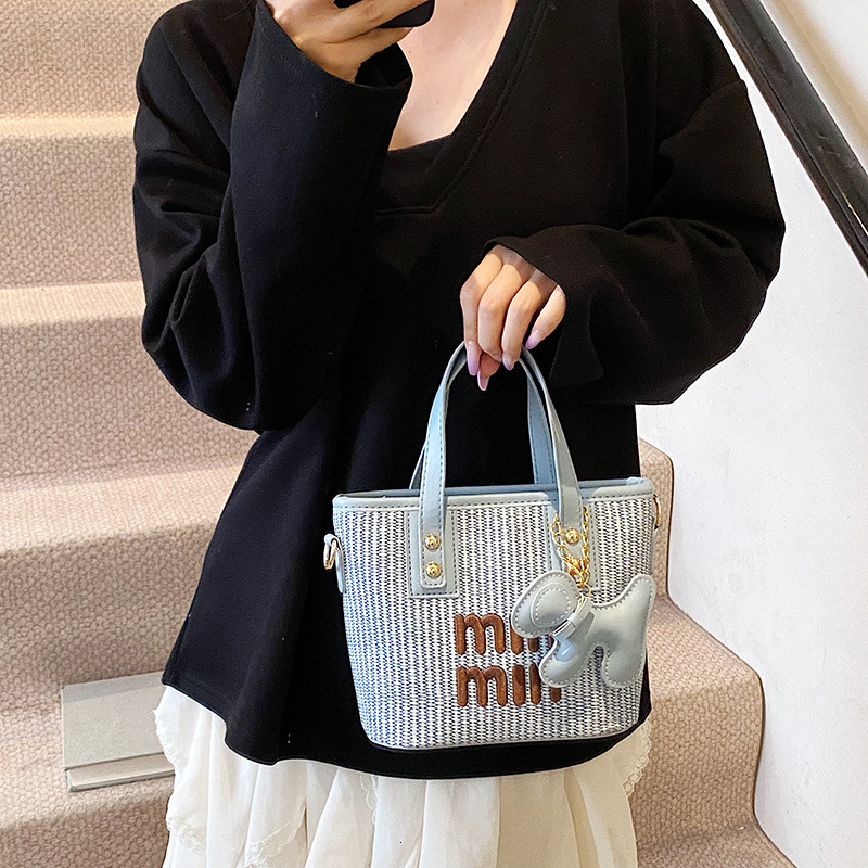 Free shipping designer Spring Fashion Color-Block Embroidered Letter Bucket Bag for Women Casual Commuting Versatile High-Quality Texture Crossbody Ba
