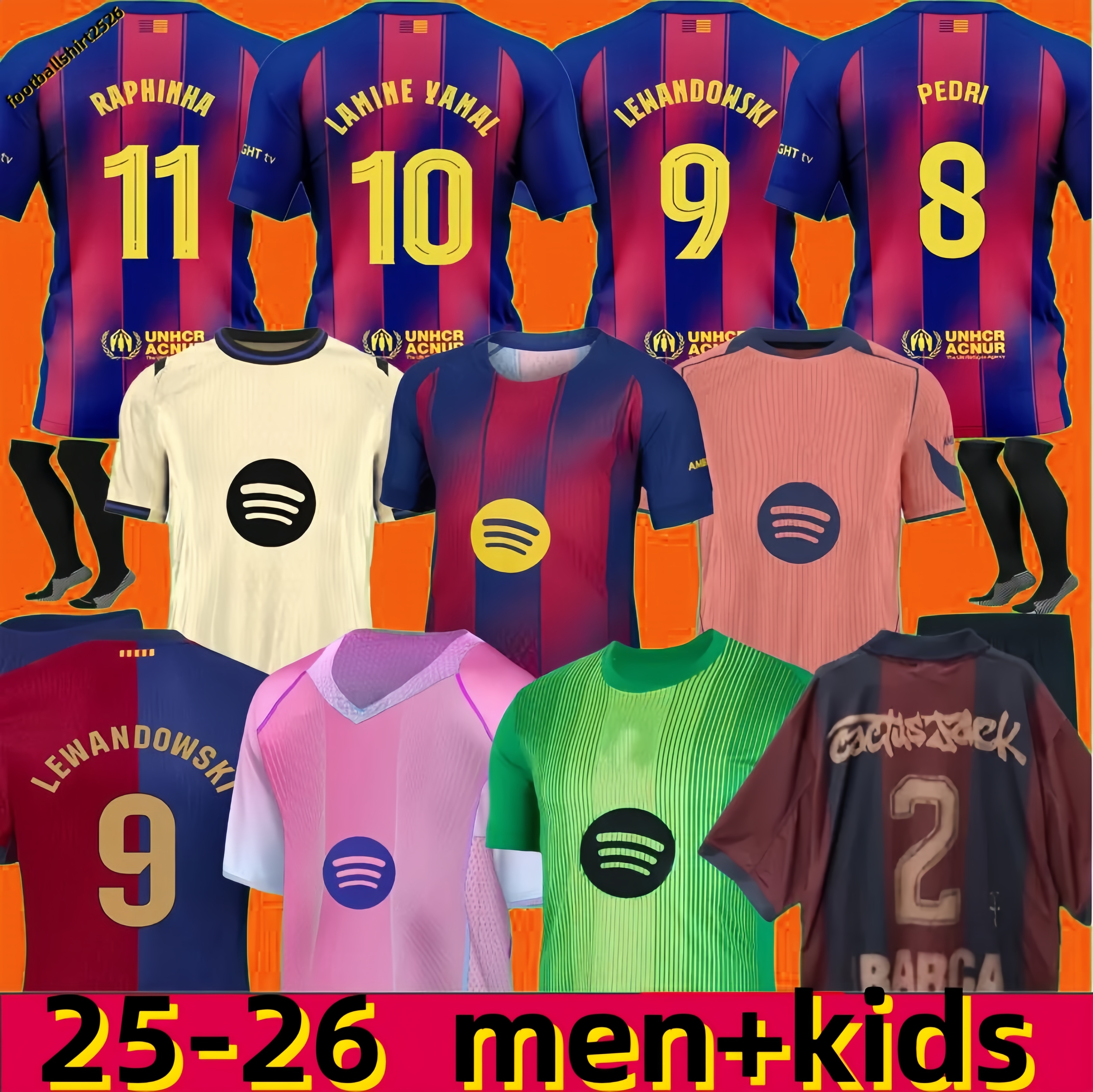 LAMINE YAMAL 24 25 26 Soccer Jersey PEDRI 2024 2025 2026 RAPHINHA GAVI barcelonaES maillots fourth football shirt kids kit uniform F. DE JONG LEWANDOWSKI FERRAN OLMO22