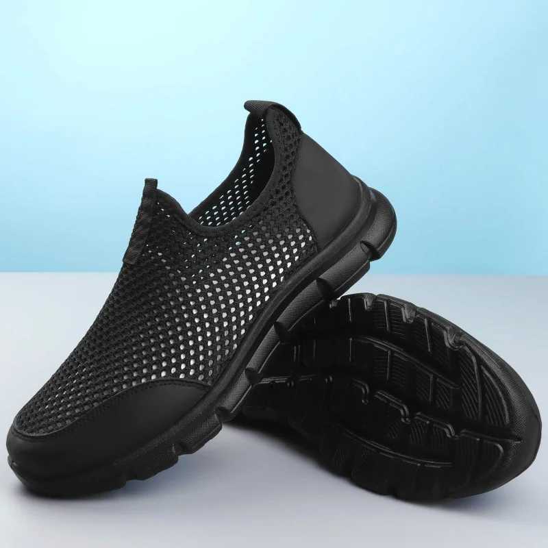 YRZL Running Shoes Men Sneakers Breathable Mesh Lightweight Non Slip Athletic Walking Shoes Slip On Cfortable Gym Sports Shoes Y250707