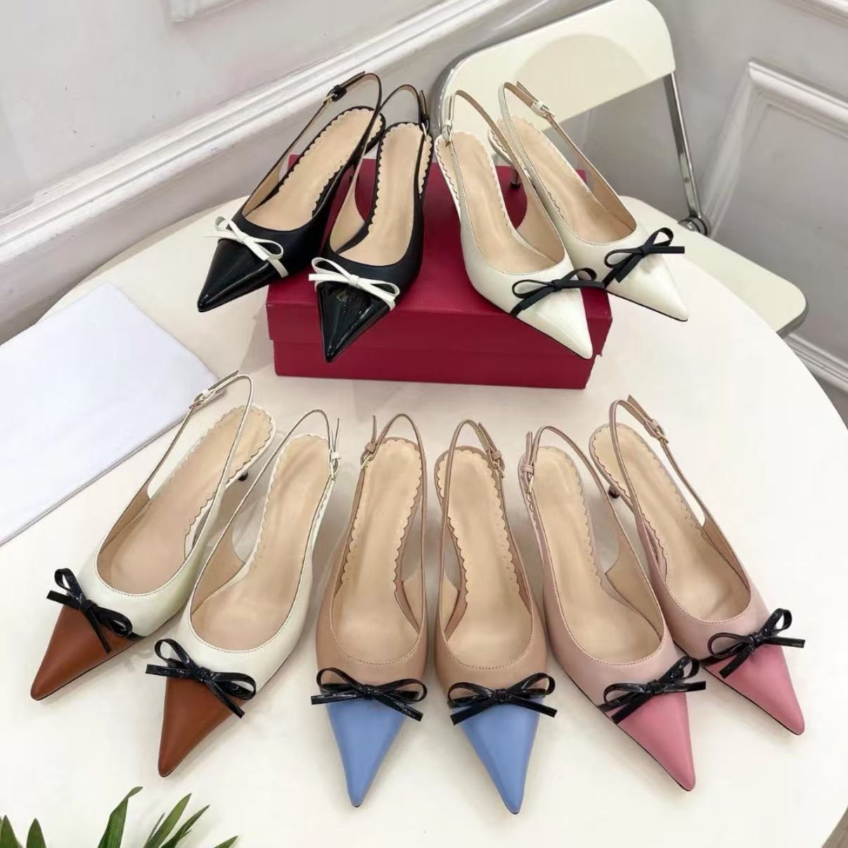 Platform Genuine Leather Peep Toes pumps shoes Sandals high-heeled ankle strap chunky heels Slingbacks shoes 4.5cm 8.5cm Women Luxury Designers Evening Party shoes