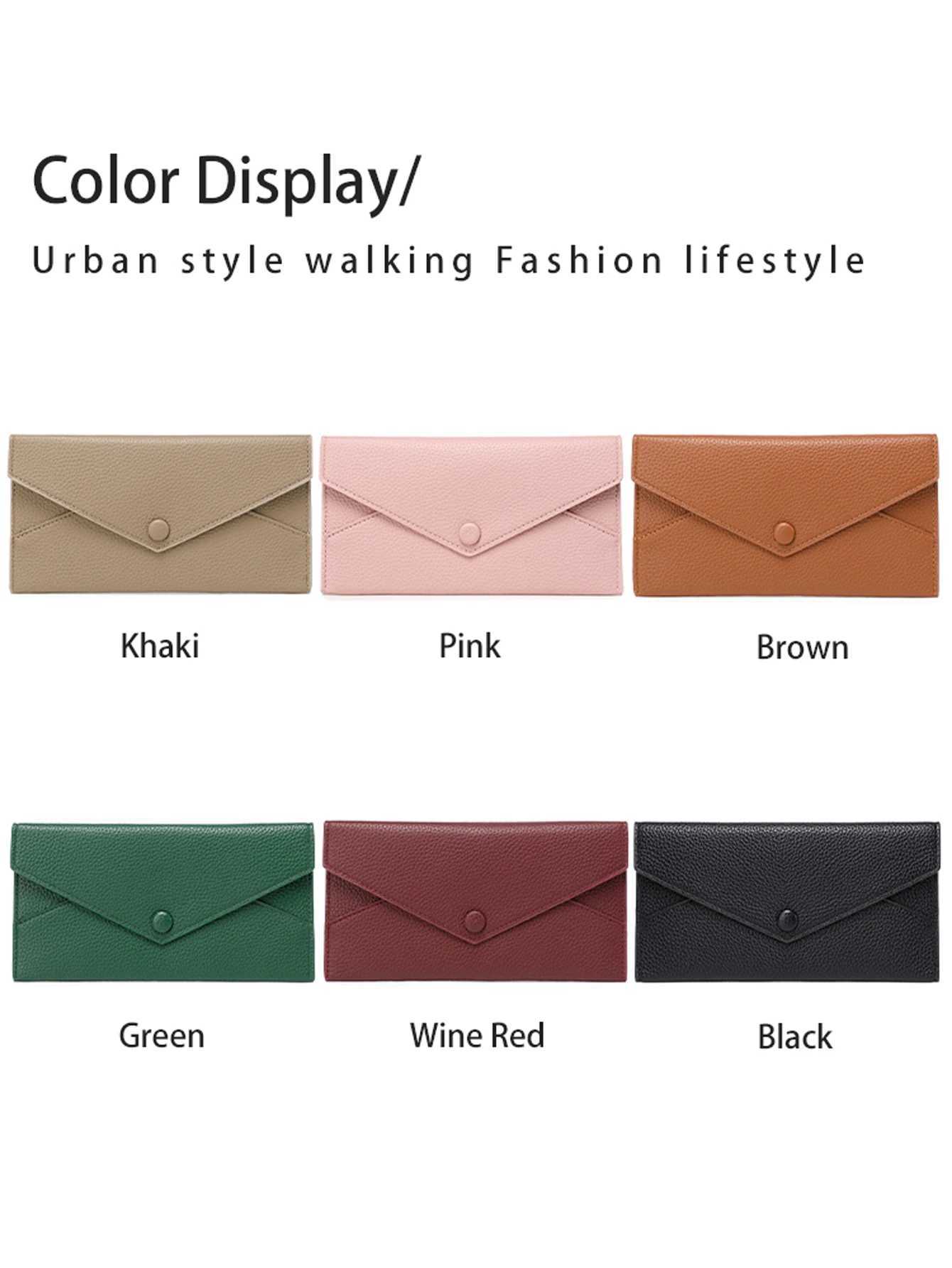 New RFIDtra-thin Wens LgWallet Envelope Buckle Lychee Grain Cluh Large Capacity Mti-CardSlot Coin Purse WensWallet Y250707