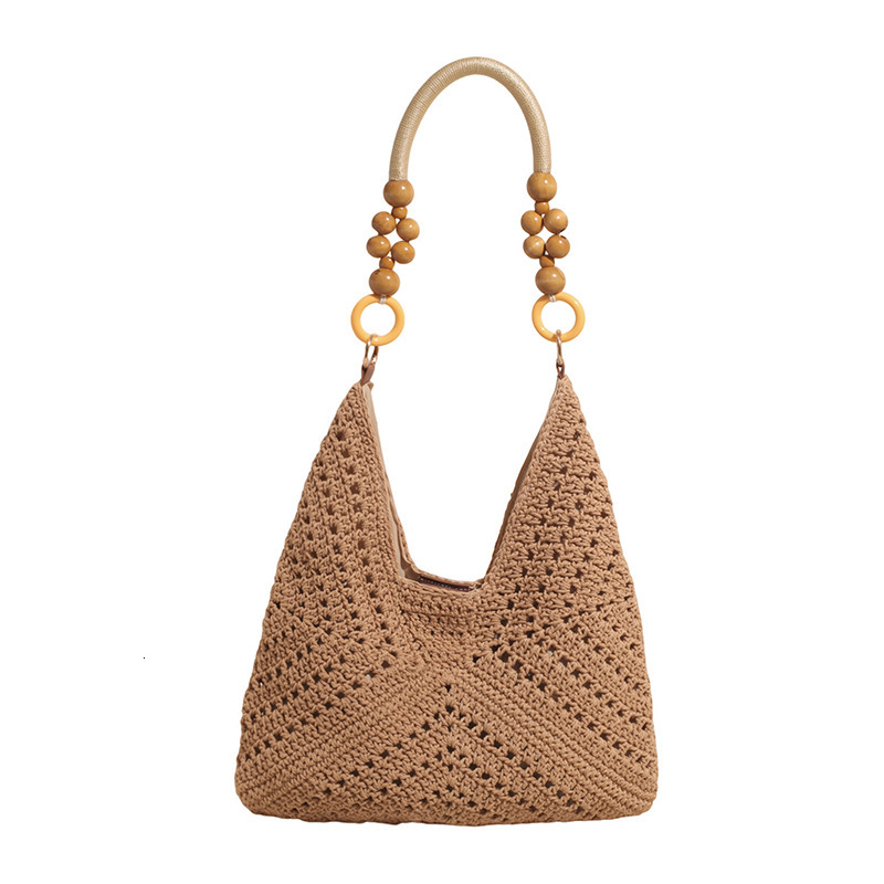 Free shipping designer 2025 New Fashion Woven Bag Hollow Square Flower Large Triangle Color-Block Woven Bag Shoulder Bag Crossbody Bag Underarm Bag Wo