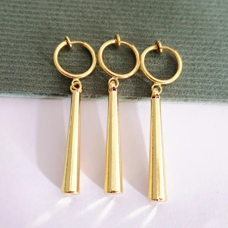 3Pcs/Set Roronoa Zoro Earrings Ear Clips Gold Color Small Geometric Non-Pierced Jewelry Hip Hop Wholesale Pendant Earrings 250701