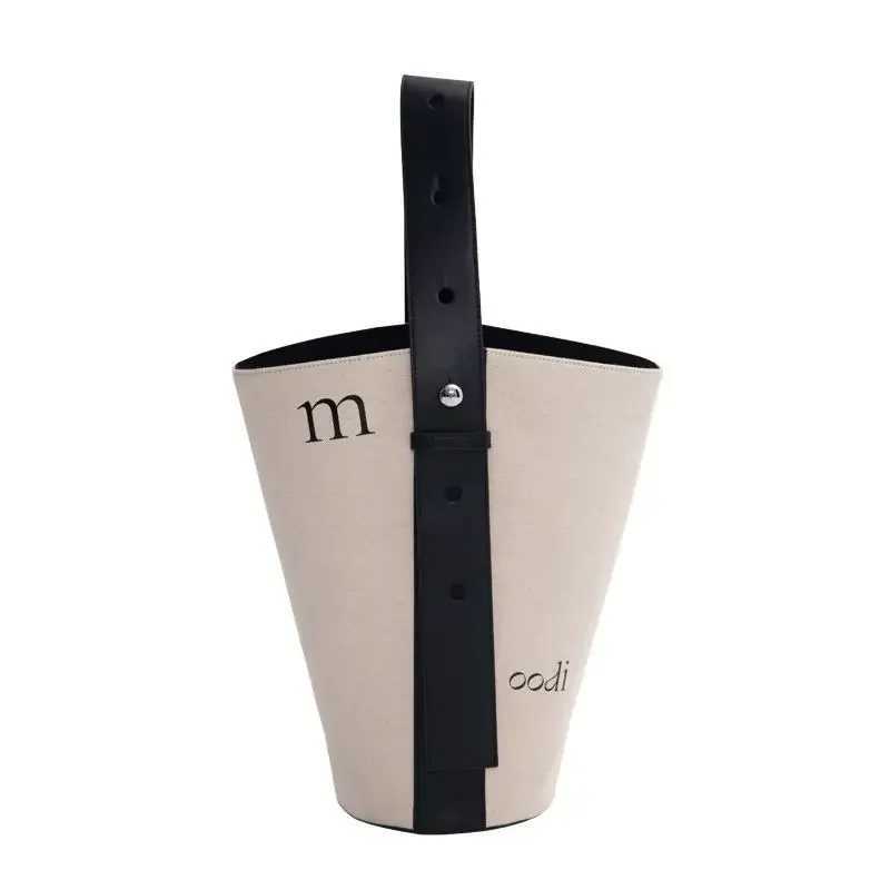 High-Capacity Tote Bag Casual SOFT Canvas Shoulder Bag PU Handle Handbag Simple Women Bag High Quality