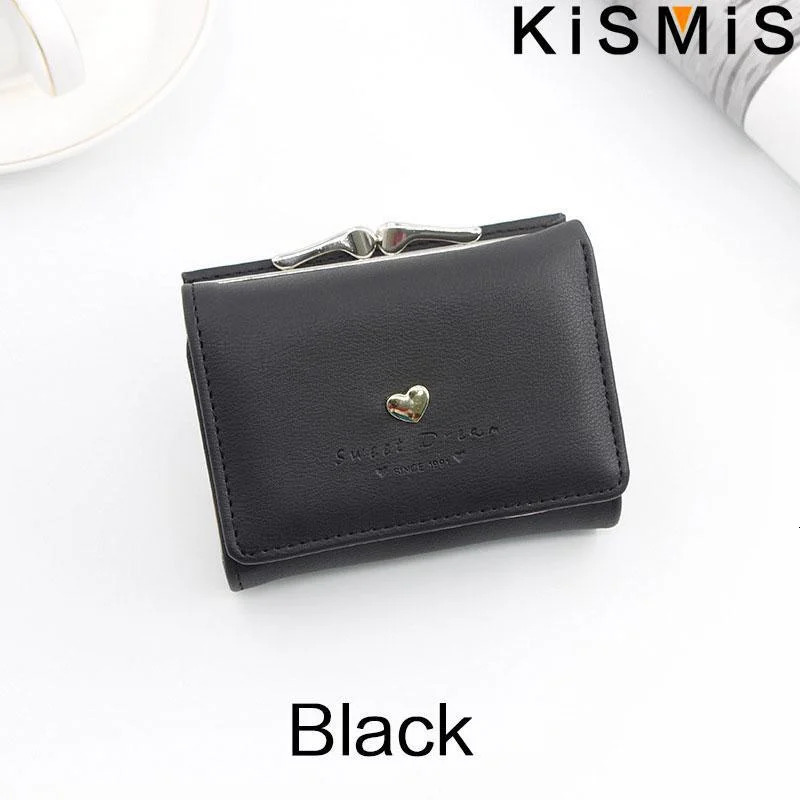 KISMIS Womens Short Wallet - Small Coin Purse with Hasp and Zipper Cute Ladies Card Purses 250704
