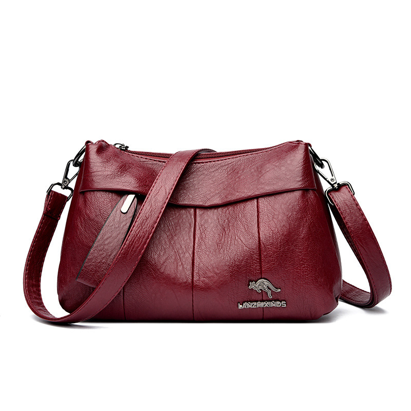 Free Shipping Blue Heart Kangaroo Women's Bag 2025 Designer New Fashionable Shoulder Bag Elegant Middle-aged Mother Bag Large Capacity Women'