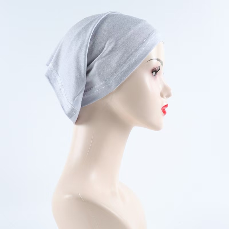 T1152 rayon jersey headscarf long scarf base cap monochrome elastic light cotton tube cap