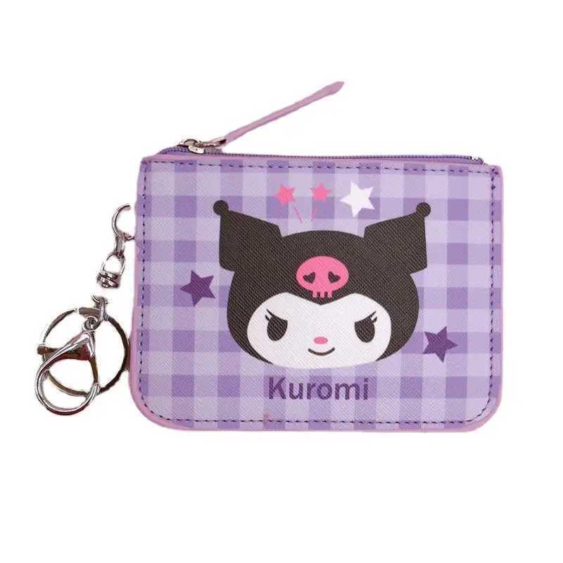 Coin Purses Cute Wallet Wen Leisure Zipper Melody Card Holder Kuri Coin Pouch Cartoon Printed Clutch Case Y250707