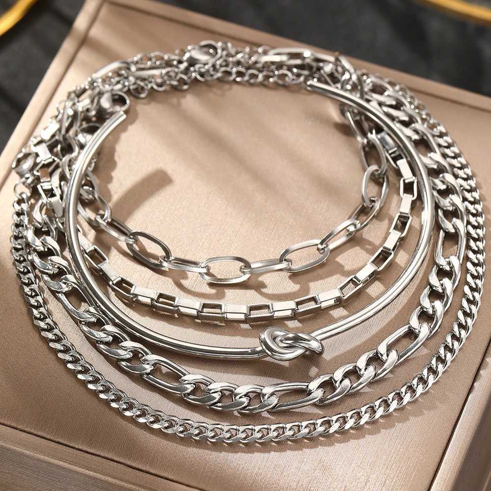 Stainless Steel Bracelets Light Luxury Retro Creative Bracelets Multi-Layer Snake Chain Bracelets For Women Jewelry Party Wear XJ250707