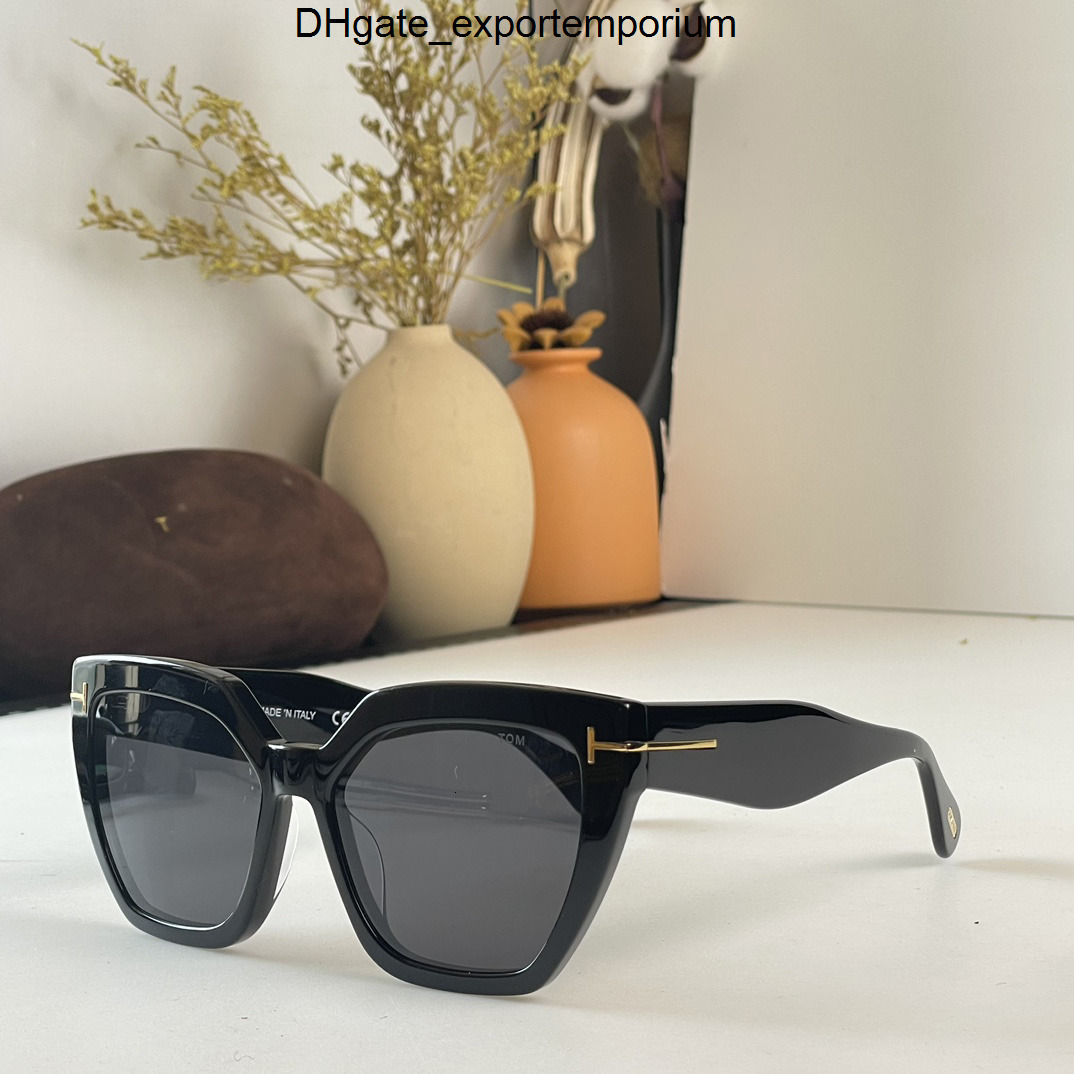 TF Tom''Fordism TomFordliness Fashion Cat Eye Vintage Rose Gold Mirror Mens Womans Sunglasses Metal Refctive Flat Lens Tourism Sunglasses Multi-color 5WH3F