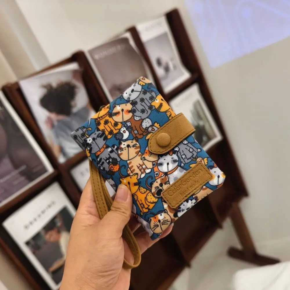 Cute Zipper Hasp Short Wallet PU Leather-Capacity Coin Purse Printing Small Bag Wen Girl Y250707