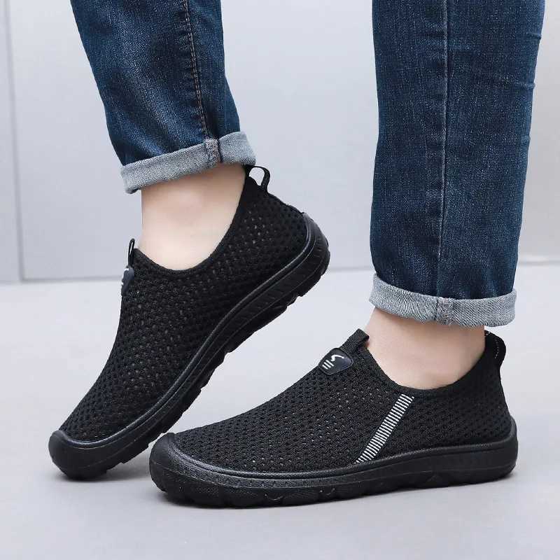 Mens summer leisure shoes light and cfortable sports breathable anti-skid casual shoes for men Y250707