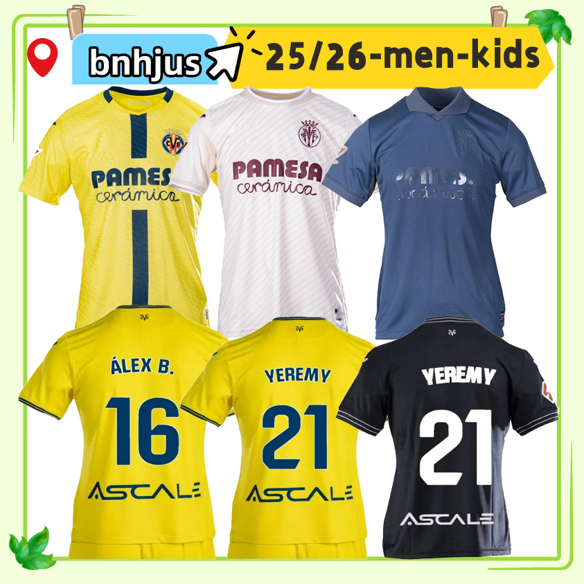 2025 2026 Villarreal home soccer jersey shirt GERARD FOYTH CHUKWUEZE PACO ALCACER IBORRA Camisetas de futbol 24 25 Villarreal men and kids football shirts uniforms