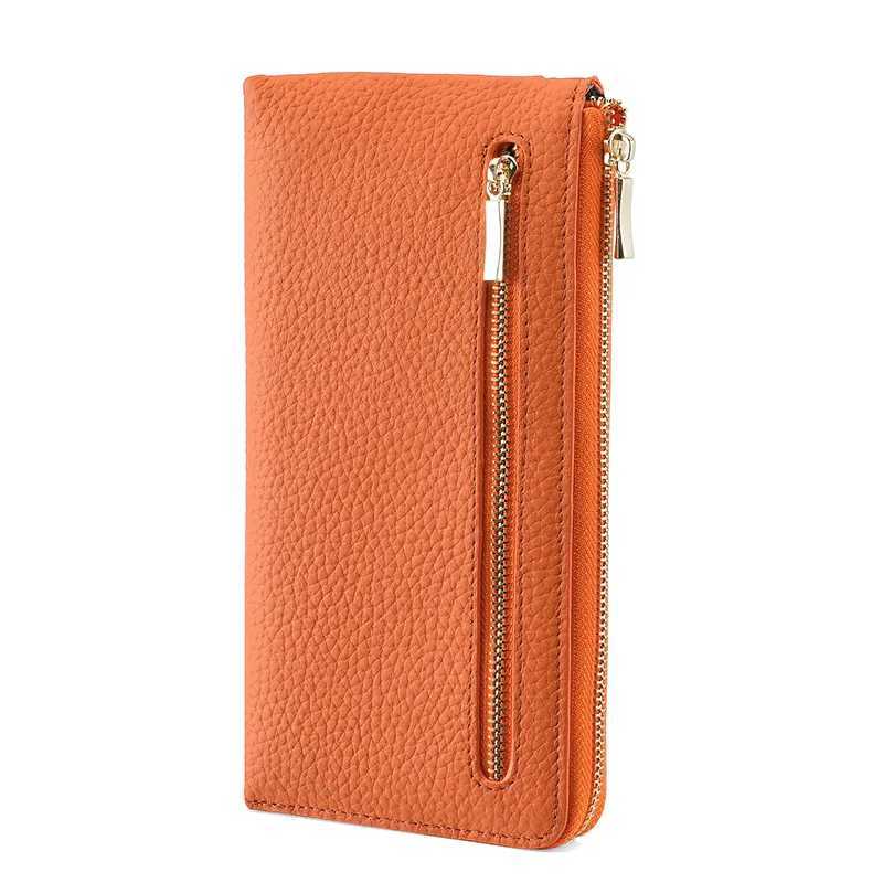 RanHuang New 2025 Wens Genuine Leather LG Wallet Fi Zipper Wallet 6 Card Holder Girls Purse B240 Y250707
