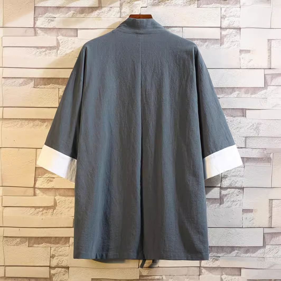 Chinese Style Linen T-shirt For Designer Short Sleeves Men Summer Ancient Style Dao Robe New Chinese Style Tang Suit Hanfu Plus Size Cotton Linen Embr