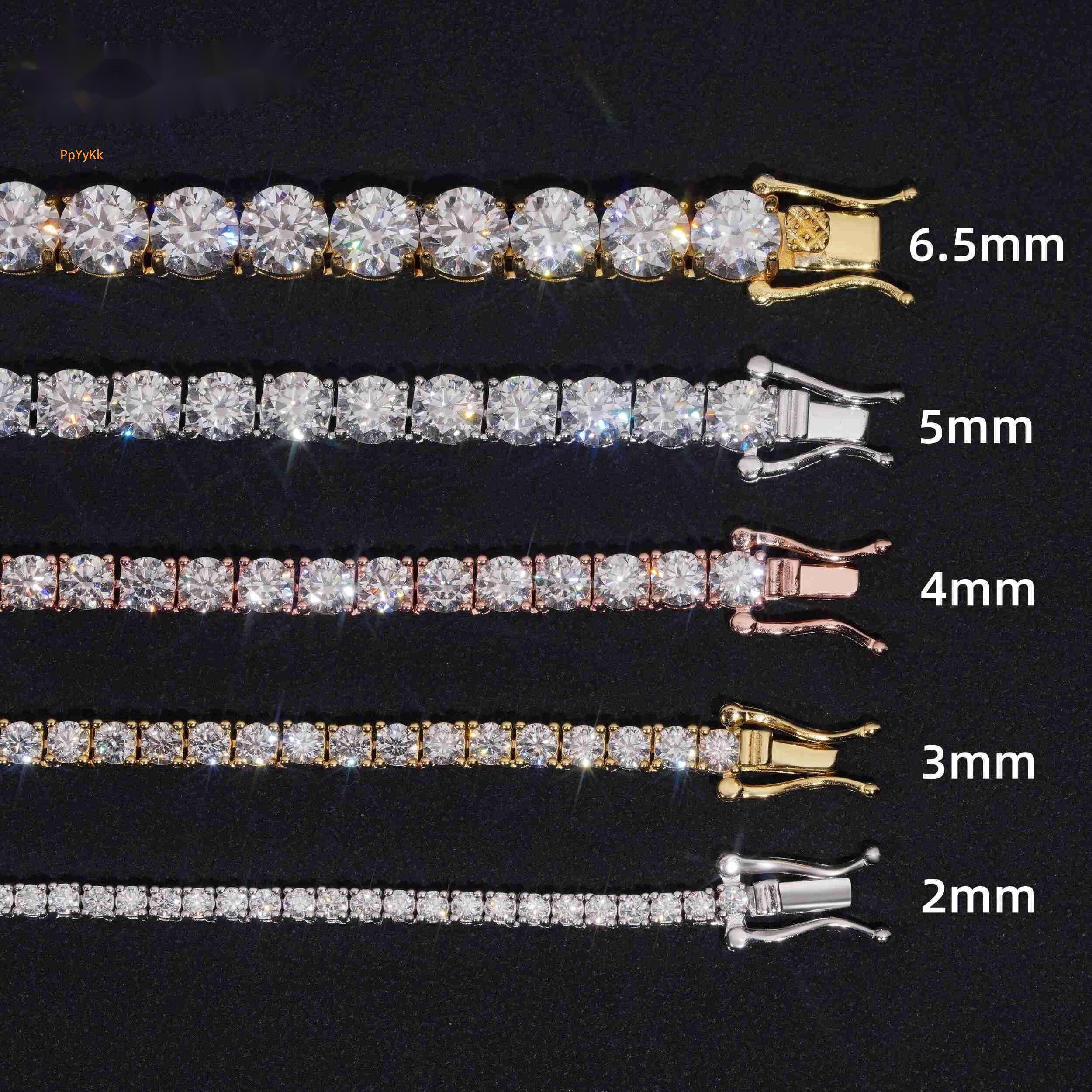 Fine Jewelry Moissanite Tennis Bracelet Hip Hop Diamond 925 Silver Moissanite Tennis Chain GRA Certified