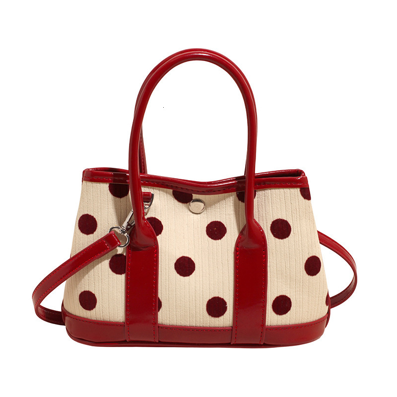 Free shipping designer Spring Summer Polka Dot Handbag for Women 2025 New Trendy Fashion Korean Small Tote Bag Versatile Shoulder Bag Crossbody Bag
