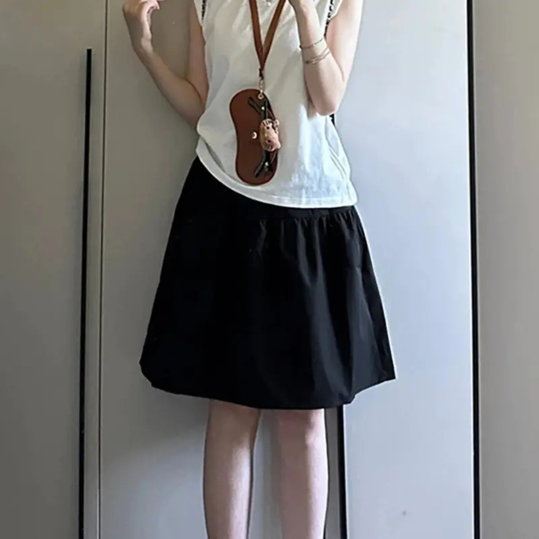 PLD1955 New Arrival College Style Skirt Girls 2025 Summer New Navy Blue Skirt