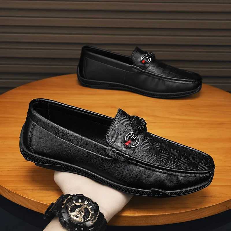 ioni Leather Men Casual Shoes Slip on Formal Loafers Luxury Brand Comfortable Men Italian Soft M Driving Shoes Y250707