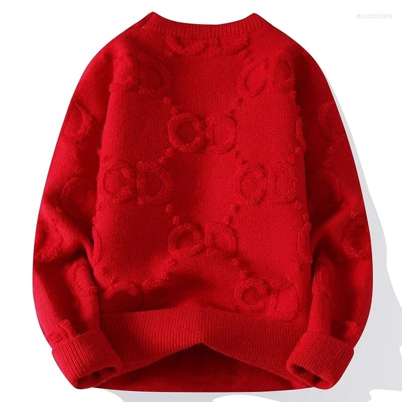 Men's Sweaters 2025 Fall Winter Men Knitwear Top Quality Soft Warm Wool Sweater Classic Fashion Handsome Male
