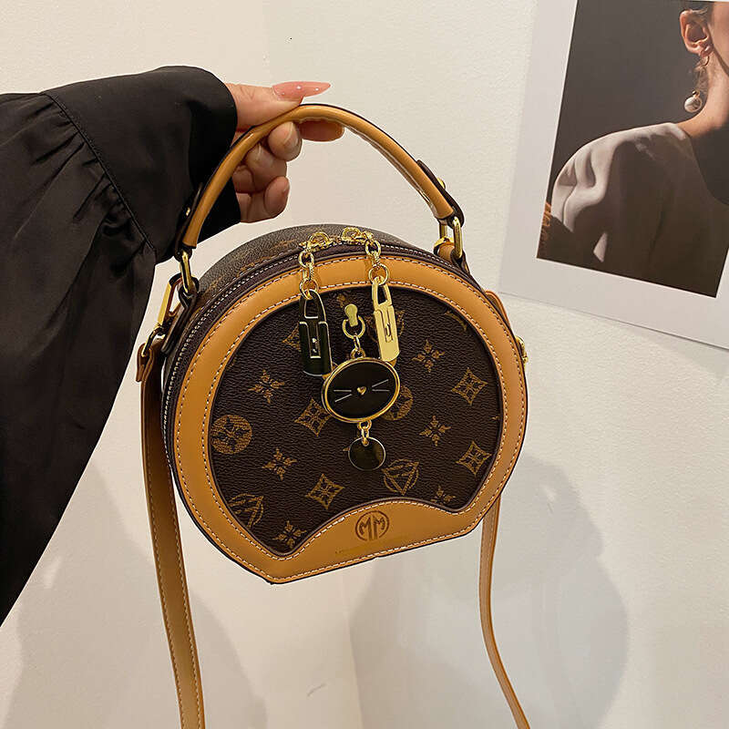 New High-End Round Fashion Versatile Small Women's Crossbody Handbag Shoulder Bag