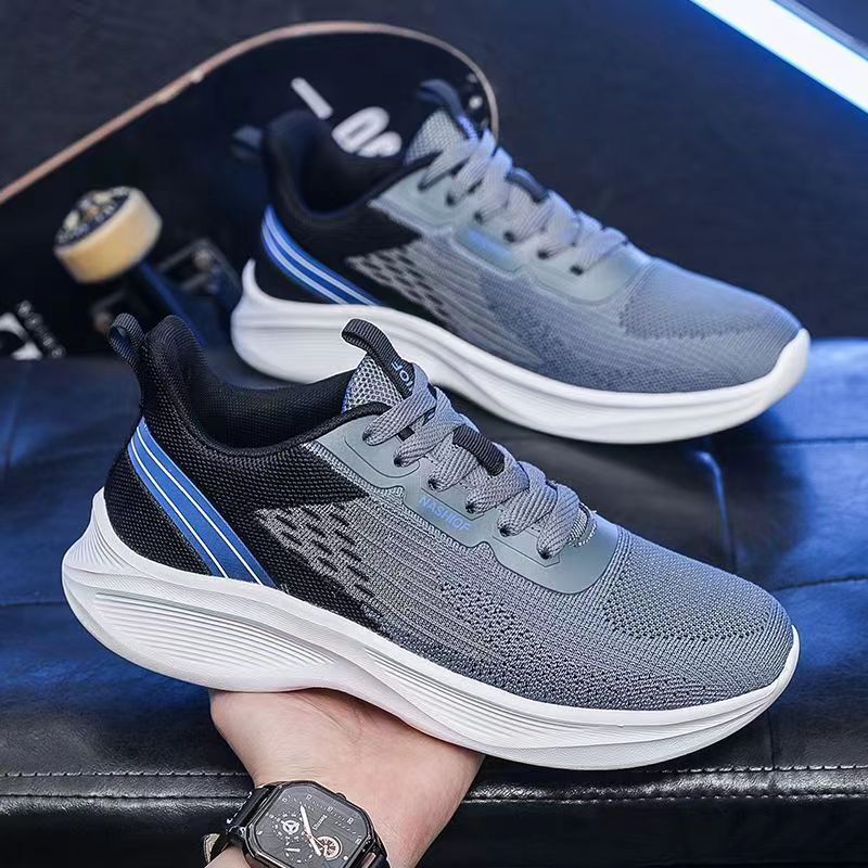 2025 Men's Sneakers Summer Mesh New Breathable Soft Sole Versatile Lightweight Casual Non-Slip Running Shoes for Students