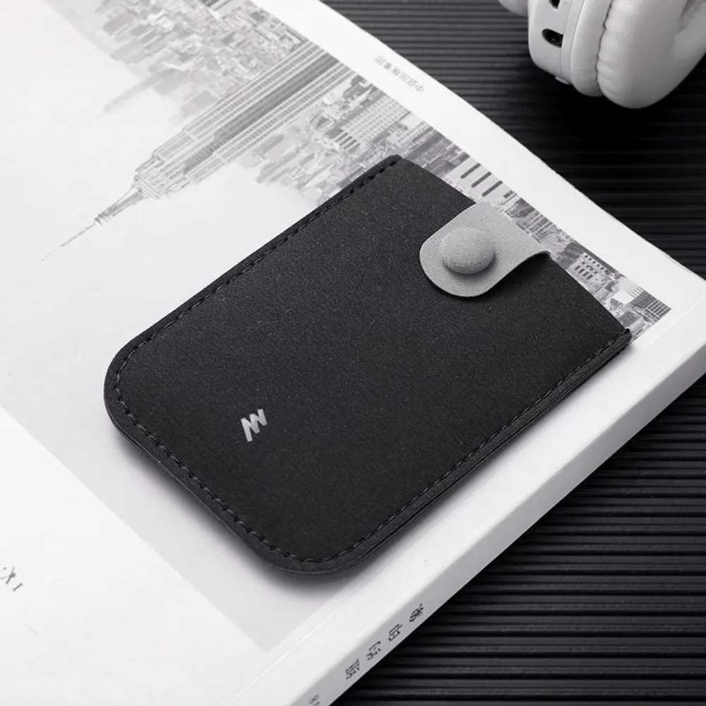 Pl-out Type Mini Card Wallet 4 Card Pockets ID Card Holder Fi Slim RFID Blocking PU Leather Purses Business Card Case Y250707