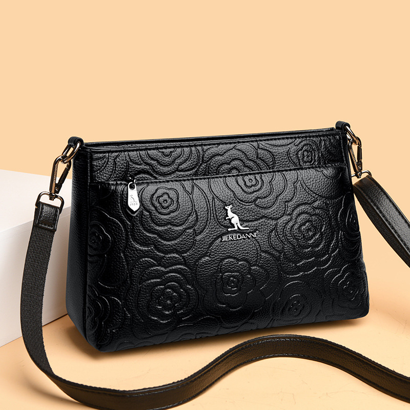 Free Shipping 2025 Designer's New Women's Kangaroo Shoulder Crossbody Bag, Simple And Multifunctional Embossed Middle-aged Women's Moth