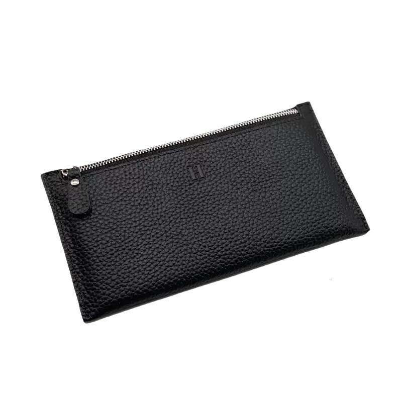 Genuine Leather for Women Long Style New Ultra-thin Clutch Wallet Niche Design Exquisite High-end