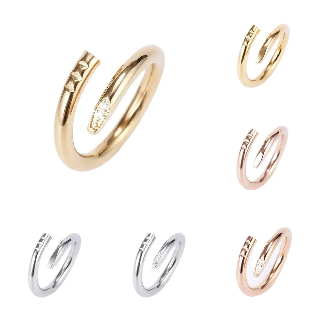 Wedding Rings Women Designer Luxury Love Ring Titanium Steel Nail Ring European And American Fashion Screw Jewelry