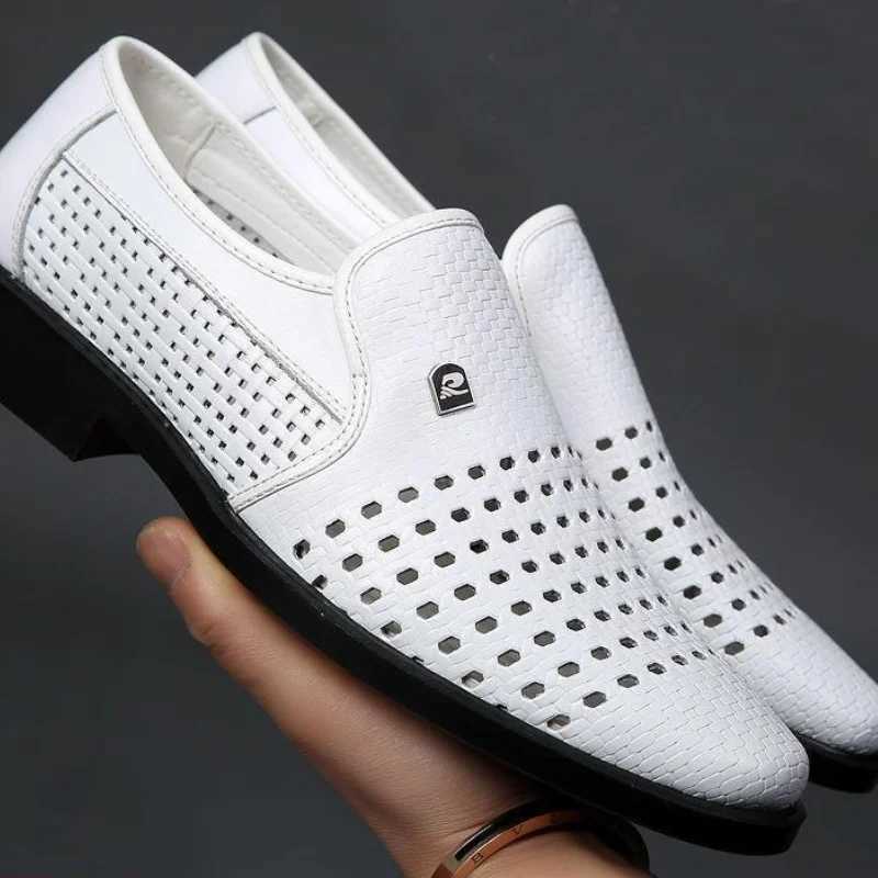 Summer Mens Loafers Breathable Mens Leather Shoes Soft Soles M Casual Shoes Slip-on Oxford Shoes Business Mens Shoes Y250707