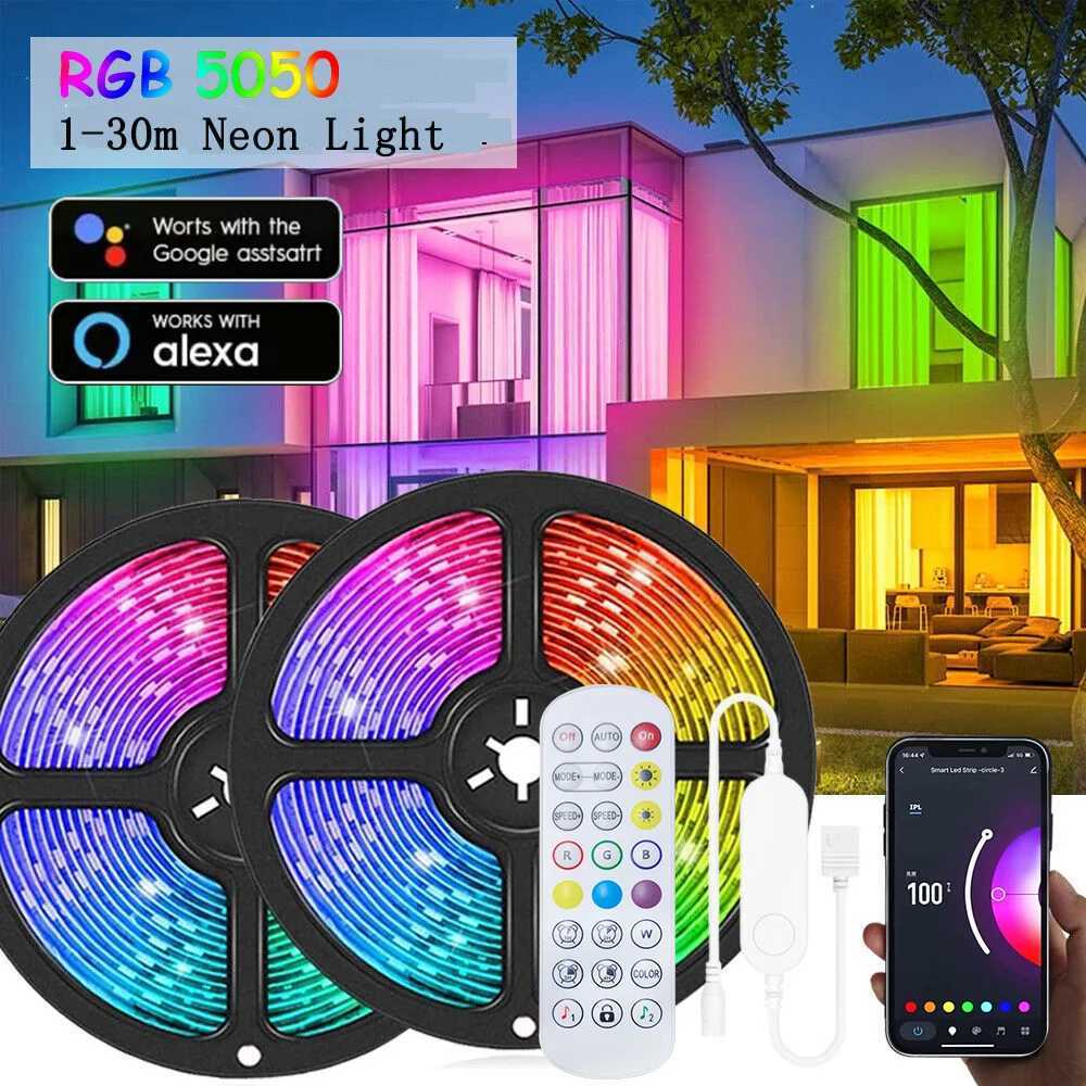 USB LED Strip Lights Tuya APP Control Color Changing 5050 RGB LED Light Flexible Lamp Tape for Room Decoration TV Backlight W250701