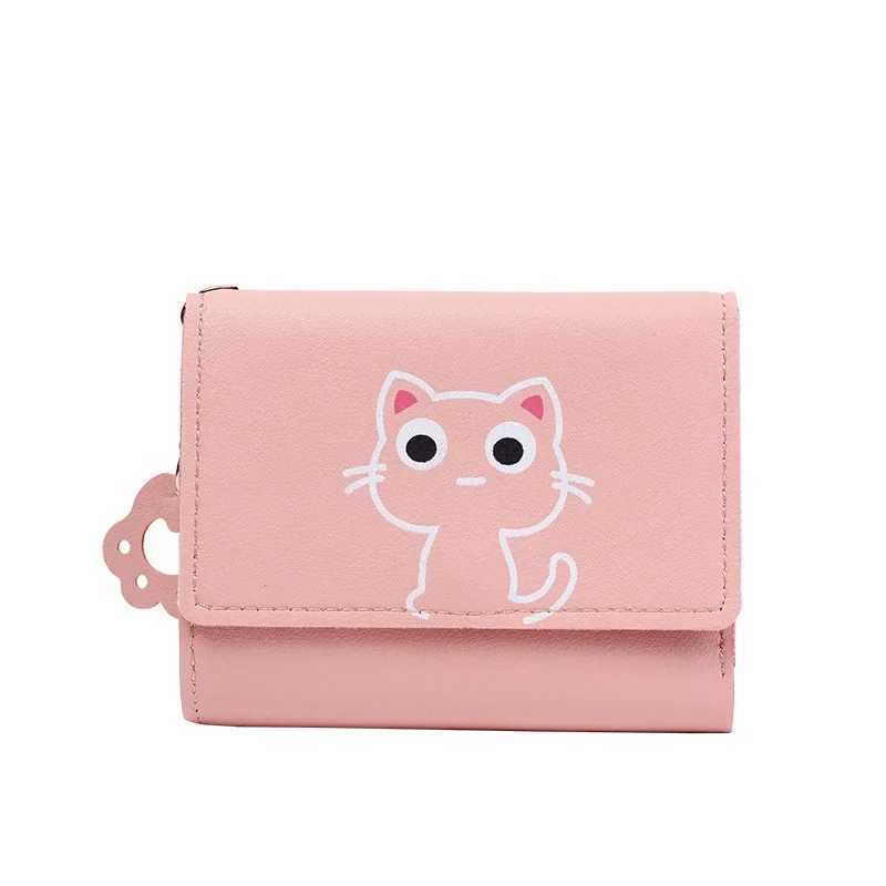 New Wens Wallet Cute Short Wallet Leather Small Purse Girls Mey Bag Card Holder Ladies Fem Carteras Para Mujer Y250707