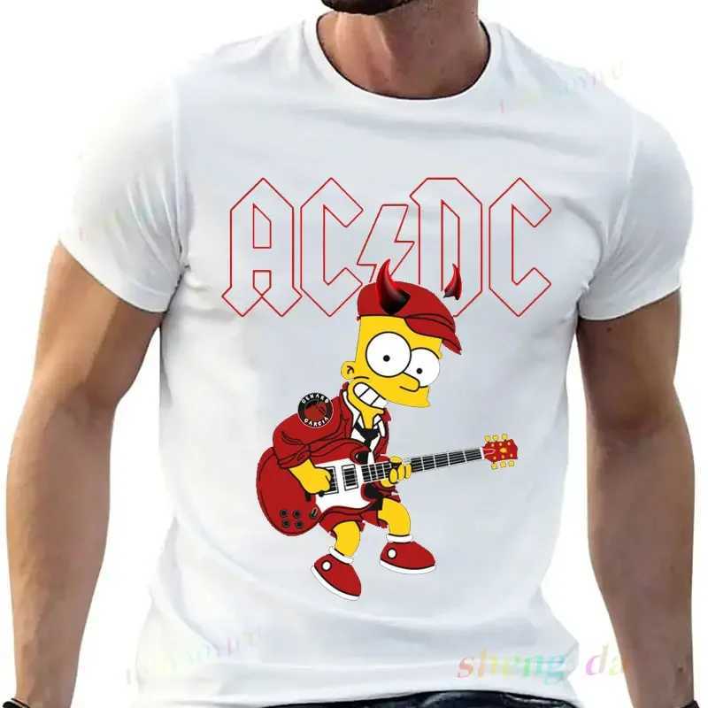 Playera Rock Band AC DC T-shirt Casual Wear Men Short Sleeve T-shirt Funny Fashion Music Printing Customized Unisex Tops W250707
