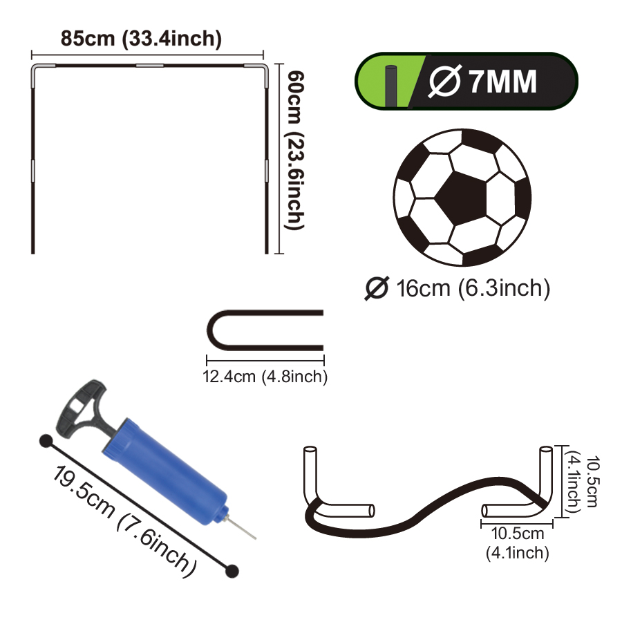 Portable Folding Childrens Soccer Door Toy for Indoor/Outdoor Play
