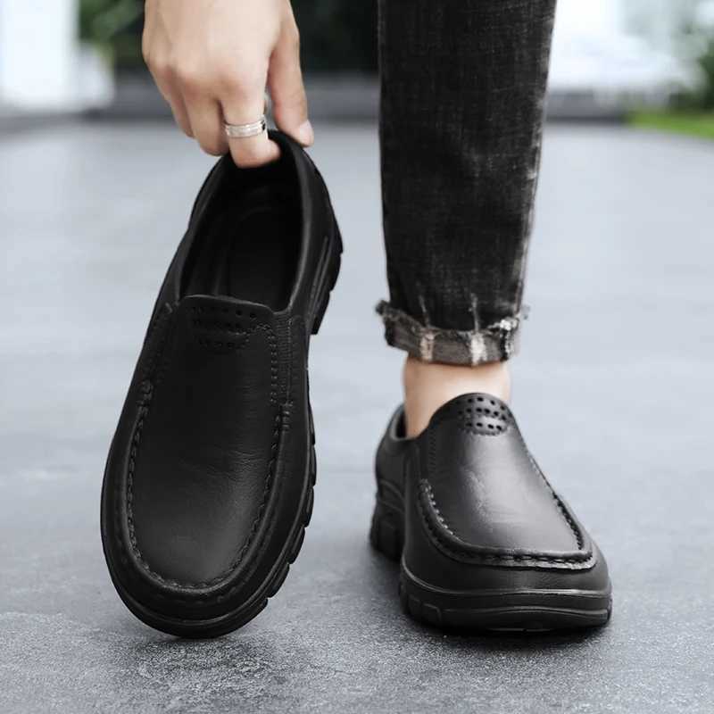 Chef shoes four seasons new anti slip oil resistant plus size business casual mens work EVA shoes fion cfort soft soled Y250707