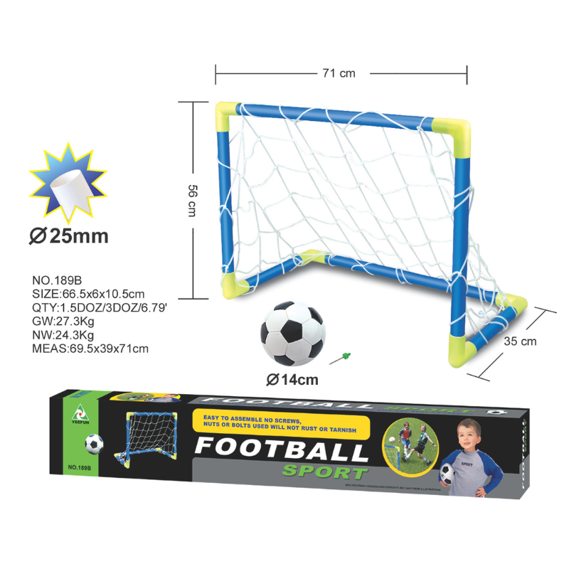 Portable Folding Childrens Soccer Door Toy for Outdoor Play - Ideal Beach Entertaining Accessory
