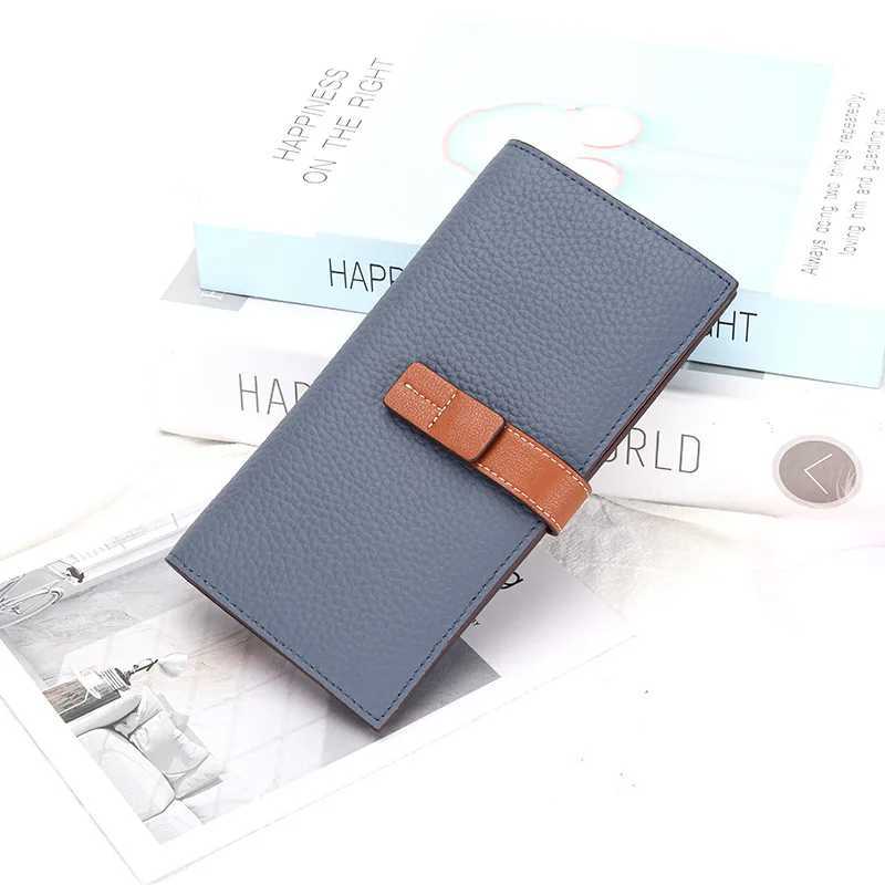2025 New Genuine Leather Wallets Drawstring LG Mens Wallet Top Layer Cowhide Clutch Bag Contrast Leather Mens Pouch Y250707