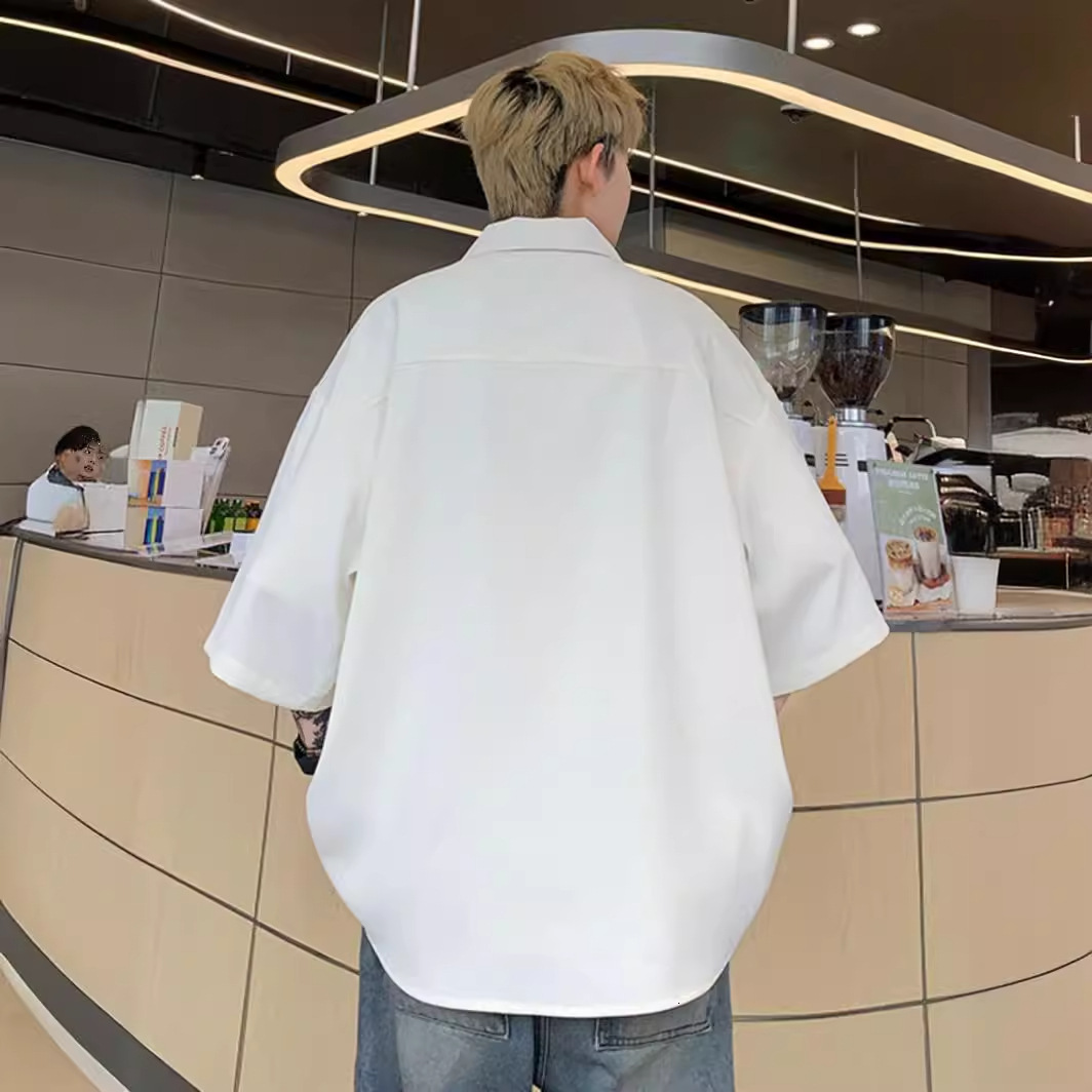 New Chinese Style National Style Short Sleeve Shirt For Men Summer Thin Trendy Brand Designer Short Sleeves Cool Oversized Bamboo Embroidery Loose Hal