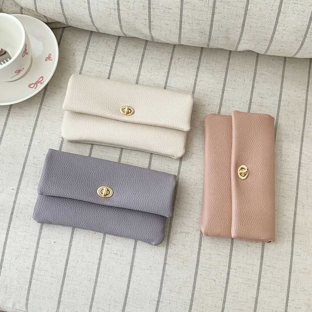 5 PU Leather LG Wallet Zipper Elegant Coin Purse Metal Buckle Multifunctional Clutch Bag Gift Y250707