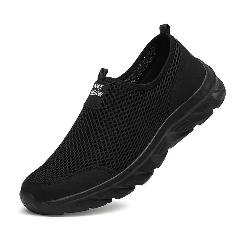 Men Shoes Breathable Mesh Summer Lightweight Hiking Walking Casual Shoes Slip-On Driving Mens Loafers Y250707