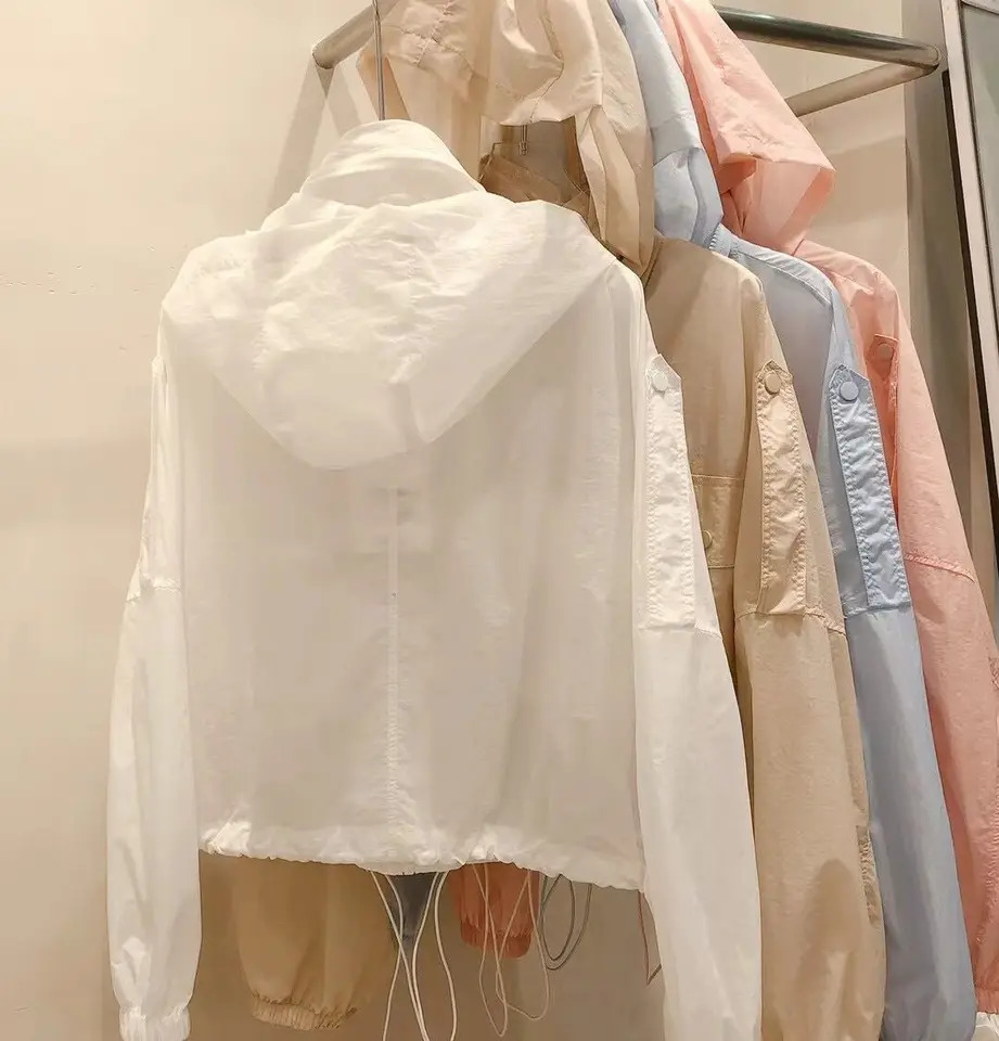 Women Summer Hooded Beach UV Jacket Female Long Sleeve Sun Protection Clothing Ladies Pink Sunscreen Casual Tops 250703