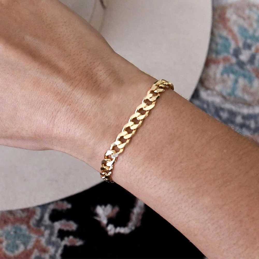 4MM/6MM/8MM Cuban Chain Bracelet for Women Classic Stainless Steel Gold-Plated Fashion Accessories Wholesale Factory DirectXJ250707