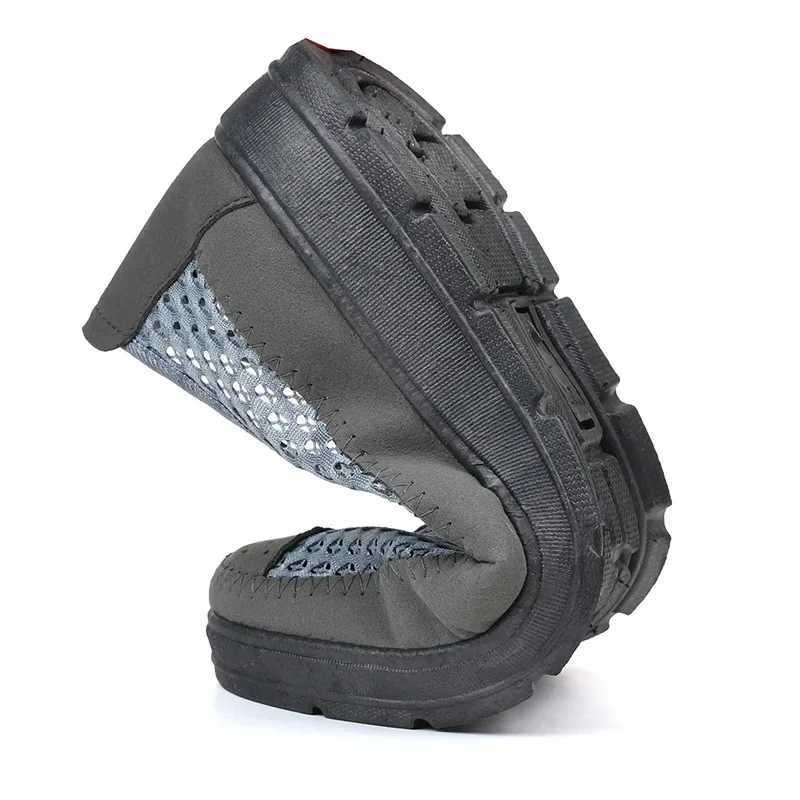 2023 Summer Men Shoes Mesh Breathable M Casual Flats Shoes Slip On Men Loafers Non-Slip Work Shoes Y250707