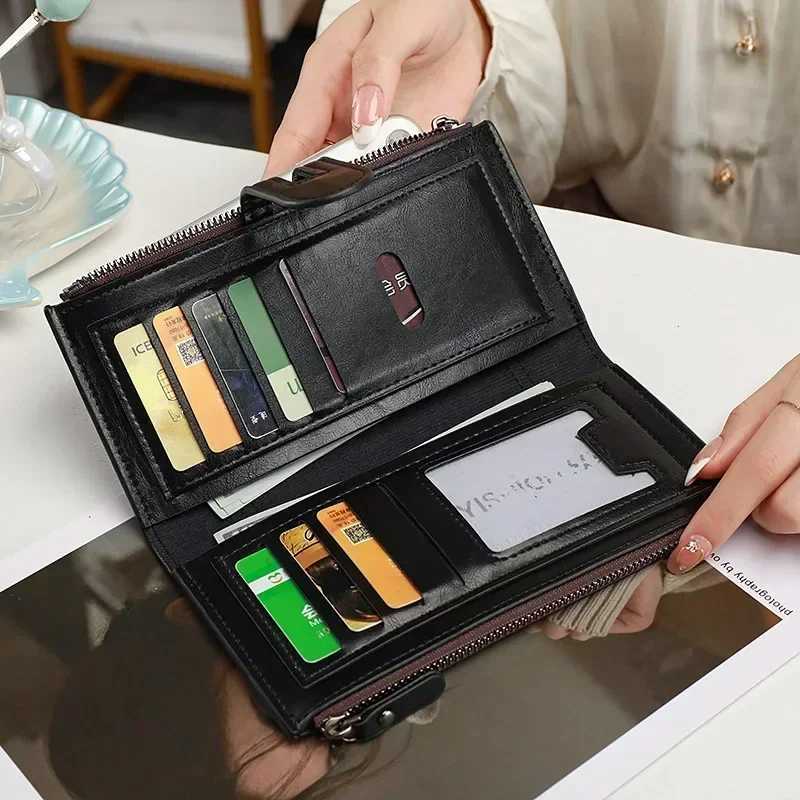 ible New Men and Wens Lg Wallet European and Fi Phe Bag PU Leather Mti Card Carrying Bags Purses Y250707