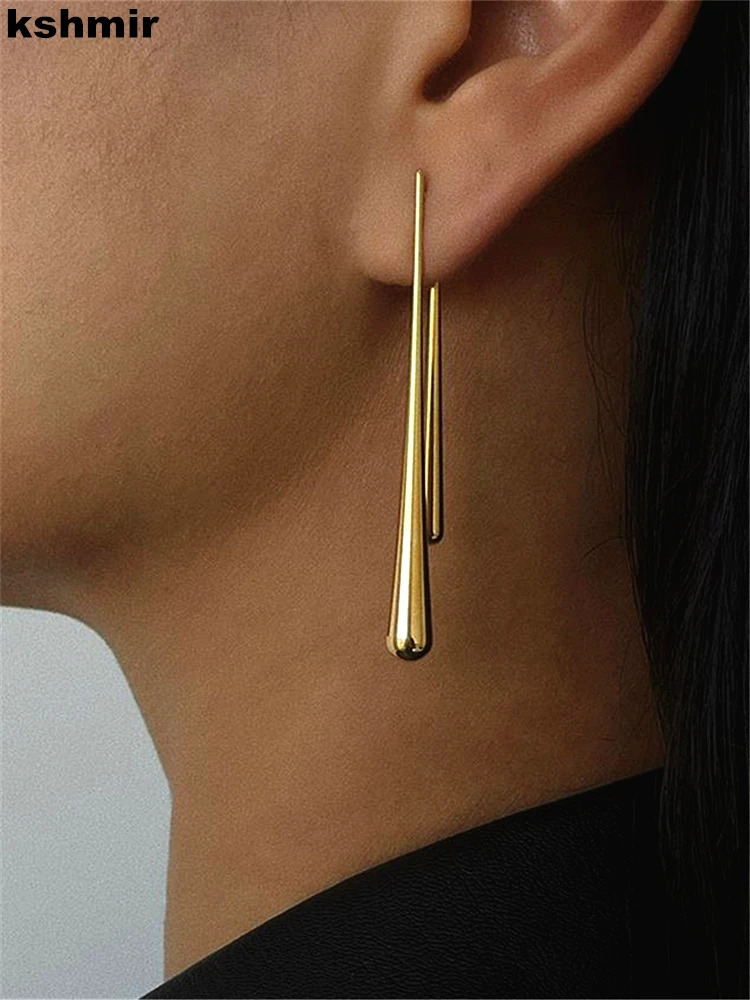 kshmir simple n fashion irregular long earrings a variety of wear method neutral earrings accessories gift 250701